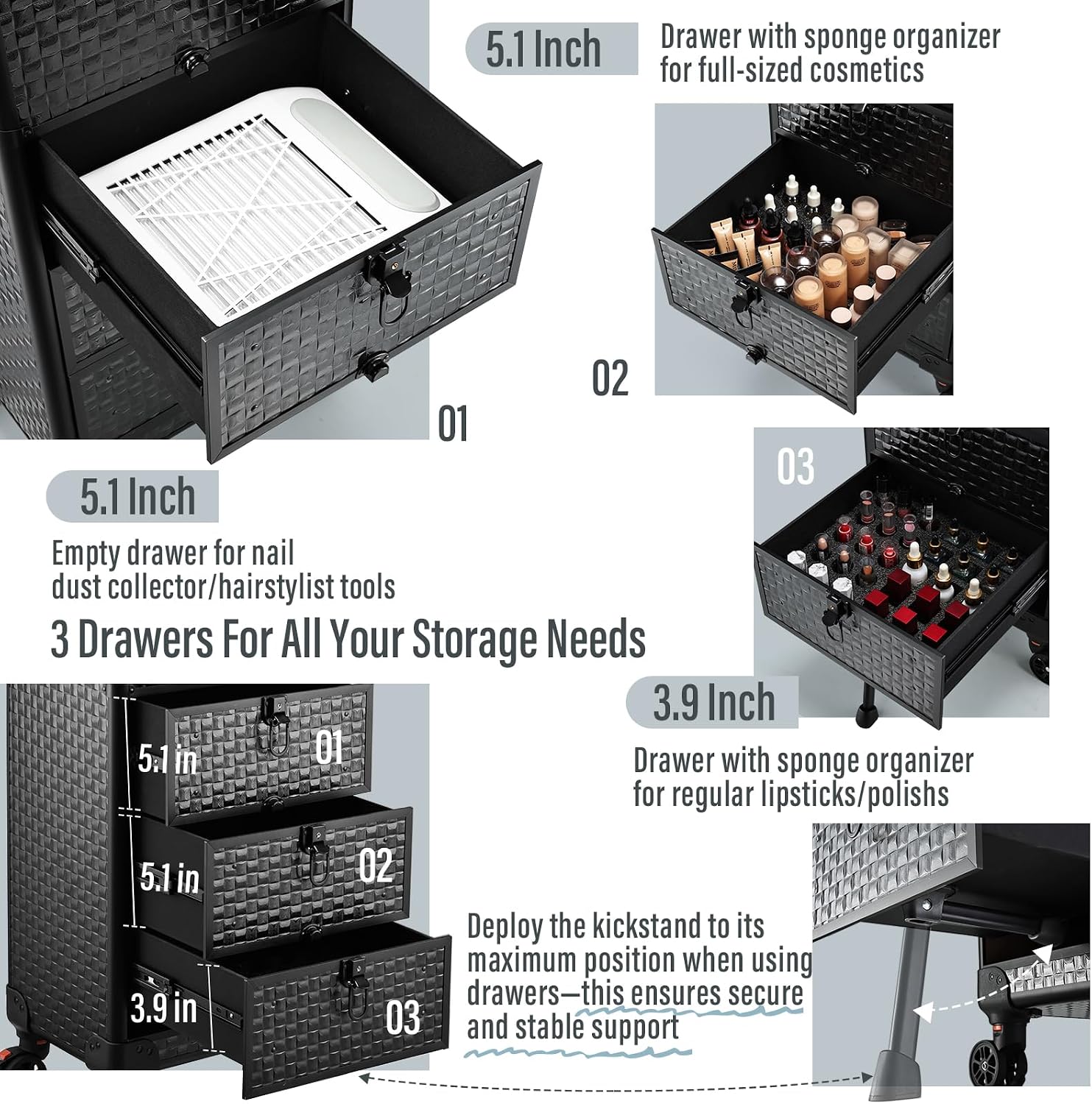 Rolling Salon Cart with 3 Draw - Spa & Wellness Hotel Diament Ustroń Opinie recension och pris