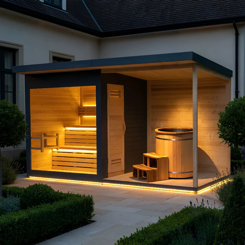 Wood Sauna Cabin Matching Ice  - Wellness Resort Spa recension och pris
